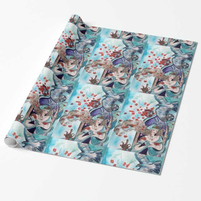 ORIENTAL FAIRY TALE WRAPPING PAPER (Unrolled)
