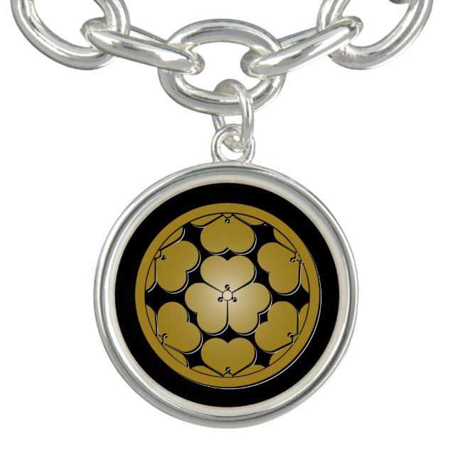 Oriental Faux Gold Chosokabe Japan Mon Art Bracelet (Design)