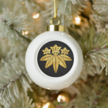 Oriental Faux Gold Kamakura Minamoto Japan Mon Art