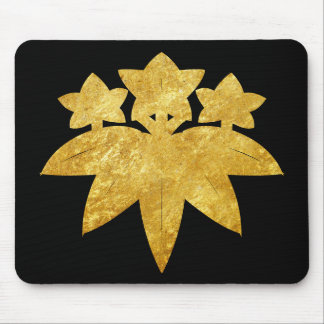 Oriental Faux Gold Kamakura Minamoto Japan Mon Art Mouse Pad