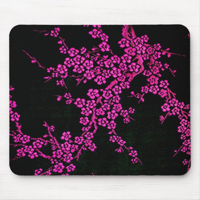 Oriental floral  design mousepad (Front)