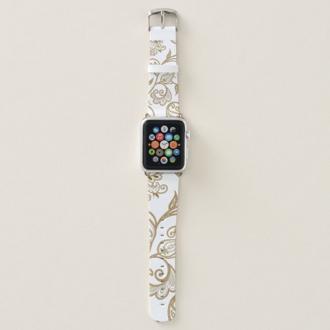 Oriental Floral: Flourish Tiled Ethnic. Apple Watch Band (Front)