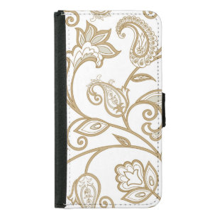 Oriental Floral: Flourish Tiled Ethnic. Samsung Galaxy S5 Wallet Case