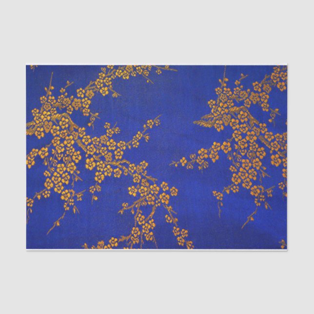 Oriental floral Japanese cherry blossoms Tissue Paper (Front)
