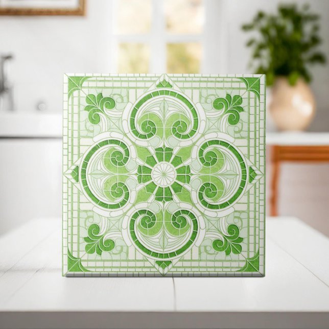 Oriental Floral Mosaic Ornament Ceramic Tile (Creator Uploaded)