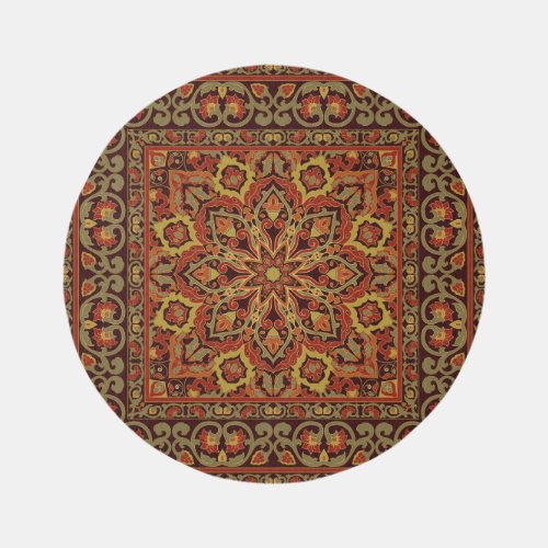 Oriental floral ornament with frame Pattern Rug