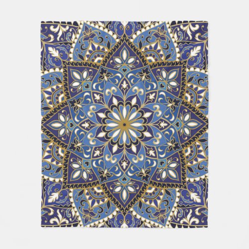 Oriental Floral Vintage Carpet Fleece Blanket