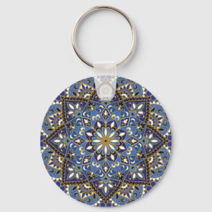 Oriental Floral: Vintage Carpet Keychain