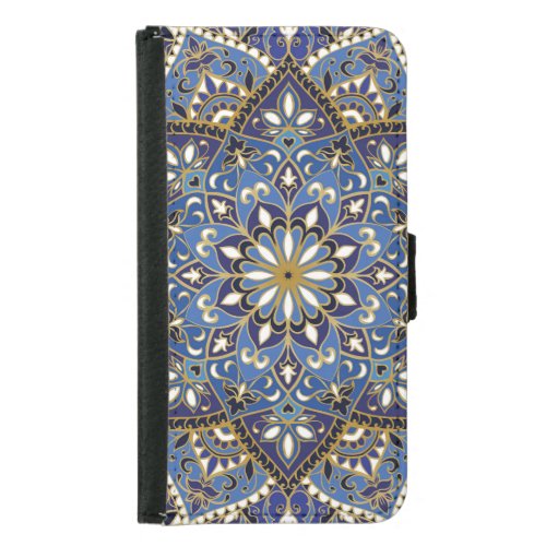 Oriental Floral Vintage Carpet Samsung Galaxy S5 Wallet Case
