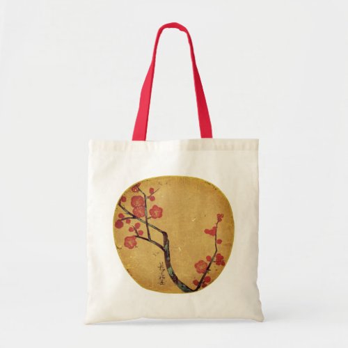Oriental floral vintage japanese cherry blossom tote bag
