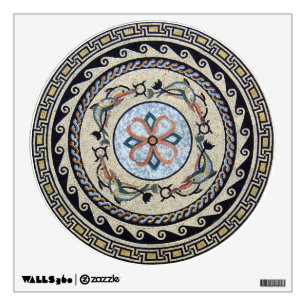 Oriental Flower Center Medallion Mosaic Wall Sticker