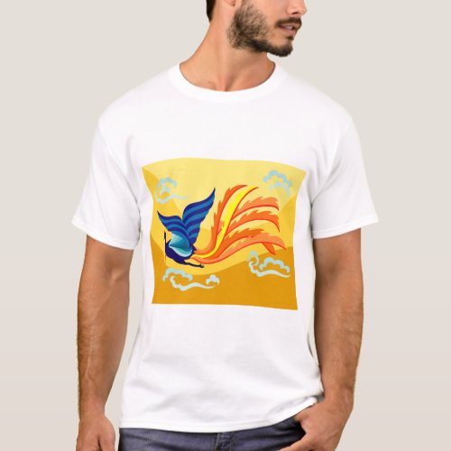 Oriental Flying Phoenix Mens T_Shirt