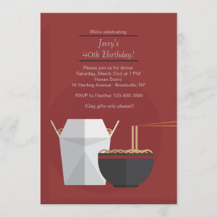 Oriental Food Invitation