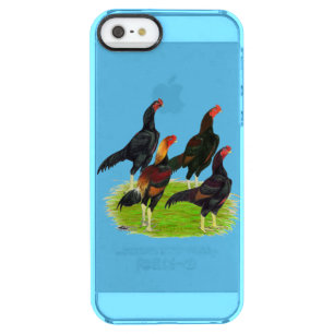 Oriental Game Fowl Quartet Clear iPhone SE/5/5s Case