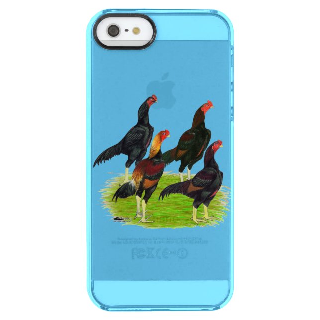 Oriental Game Fowl Quartet Uncommon iPhone Case (Back)