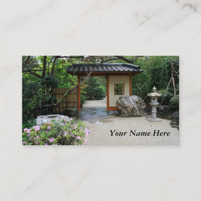 Oriental Garden Gate Business Card (Front)