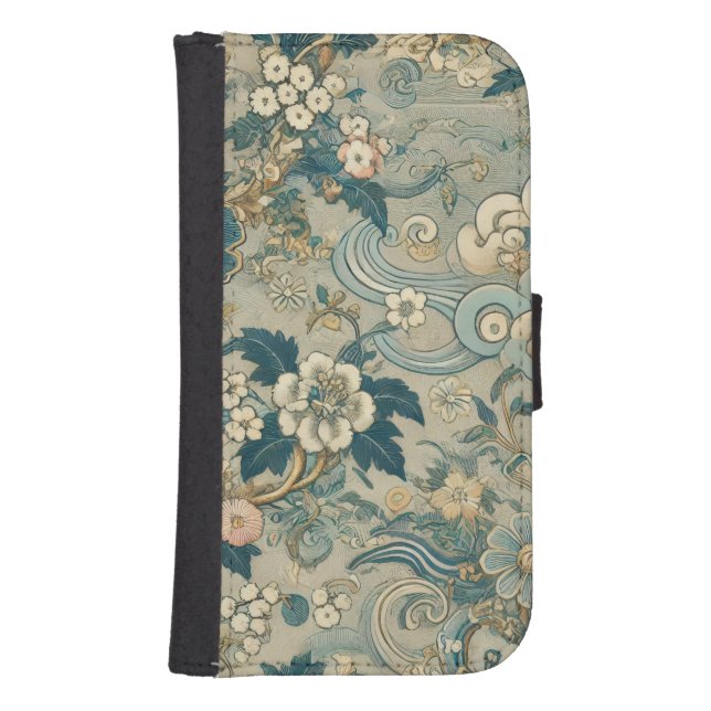 Oriental Garden Pattern Samsung Galaxy Wallet Case (Front)
