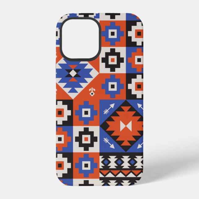 Oriental geometric seamless pattern. Ethnic design Iphone Case (Back)