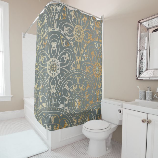 Oriental golden Mandala - Shower Curtain (In Situ)