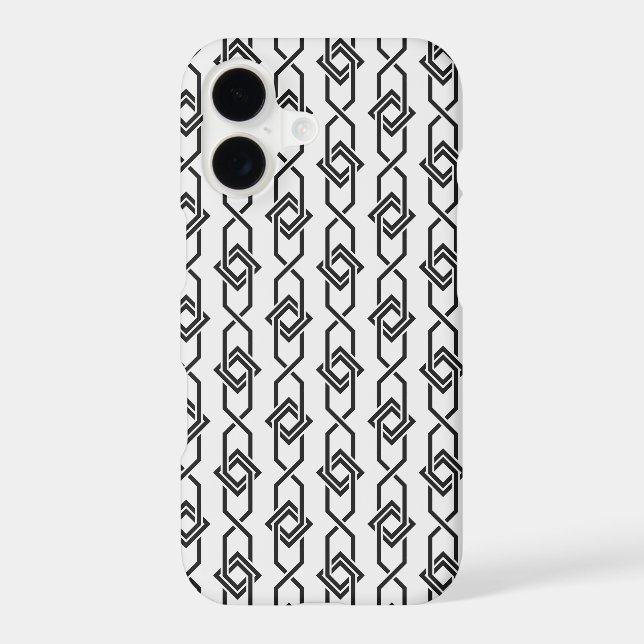 Oriental Gray White Japan Yukata Geometric Pattern Case-Mate iPhone Case (Back)