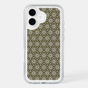 Oriental Green Matsuba Asanoha Japan Pattern iPhone 16 Case