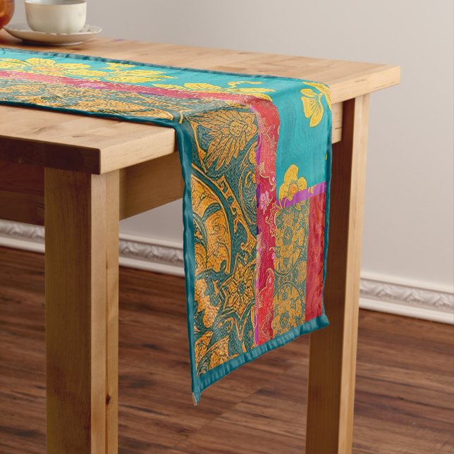 ORIENTAL Green Red - Tablecloth, Runner (In Situ)