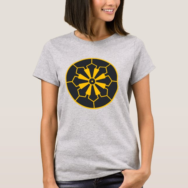 Oriental Grey Japan Sanja Matsuri Komagata Mon T-Shirt (Front)