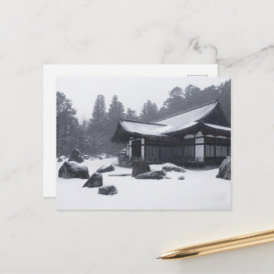 Oriental House in Woods Covered in Snow Postcard
