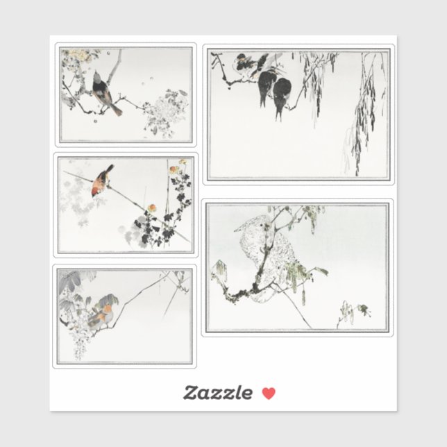 Oriental Ink Birds Sticker (Sheet)