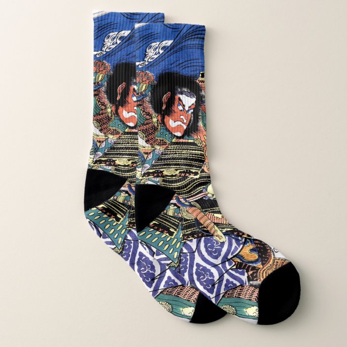 Oriental japanese legendary samurai warrior art socks | Zazzle