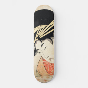 Oriental japanese ukiyo-e geisha maiko vintage art skateboard