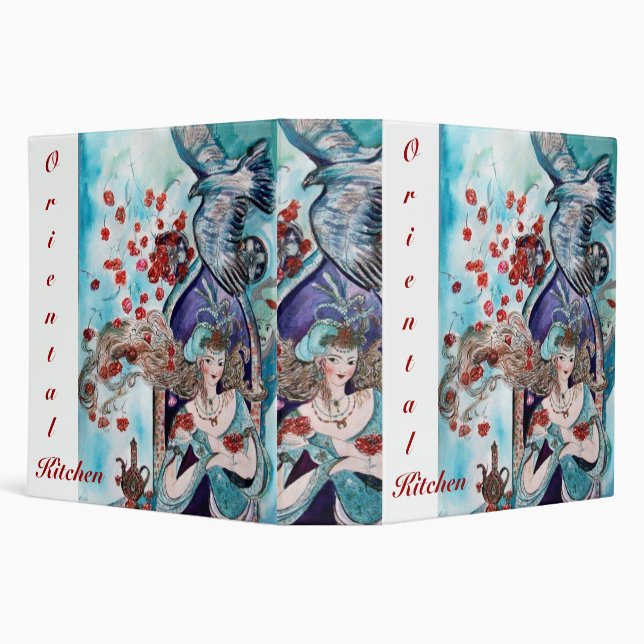 ORIENTAL  KITCHEN RECIPE BOOK 3 RING BINDER (Background)