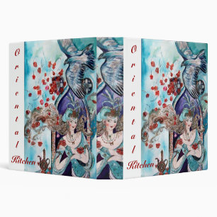 ORIENTAL KITCHEN RECIPE BOOK 3 RING BINDER