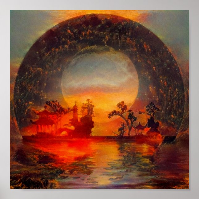 Oriental landscape poster (Front)