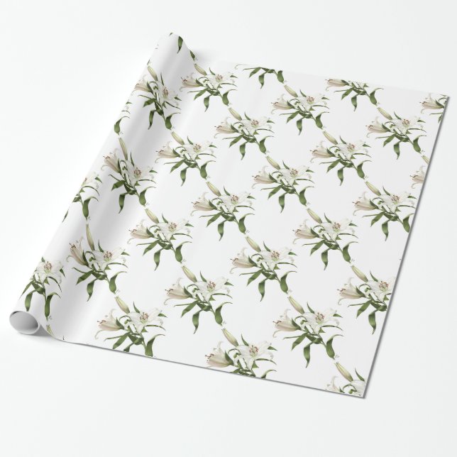 Oriental Lily - Siberia Wrapping Paper (Unrolled)