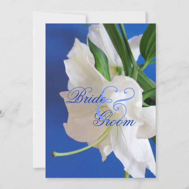Oriental Lily Wedding Invitation (Front)