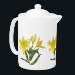 Oriental Lily - Yellow Teapot<br><div class="desc">A cheerful bright yellow lily. This painting was done in the style of a vintage botanical watercolor print, but with a modern look. Painted from a flower grown in the artist's own garden - this is not a vintage reproduction! Artellus Artworks features ORIGINAL PAINTINGS & ARTWORKS the artist - not...</div>
