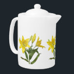 Oriental Lily - Yellow Teapot<br><div class="desc">A cheerful bright yellow lily. This painting was done in the style of a vintage botanical watercolor print, but with a modern look. Painted from a flower grown in the artist's own garden - this is not a vintage reproduction! Artellus Artworks features ORIGINAL PAINTINGS & ARTWORKS the artist - not...</div>