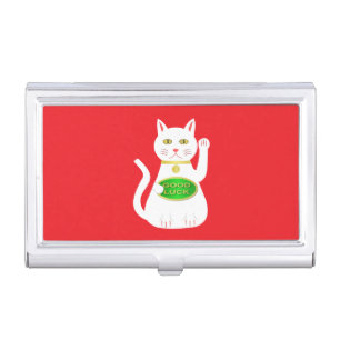 Oriental Lucky Cat Business Card Case