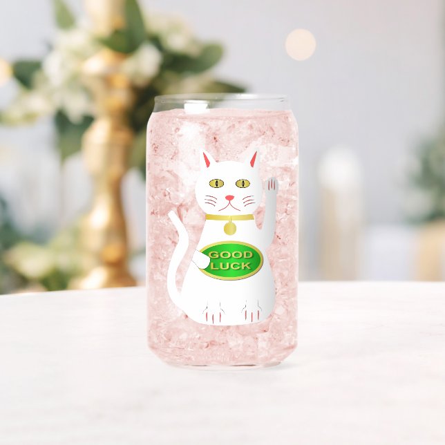 Oriental Lucky Cat Can Glass (Insitu (Wedding))