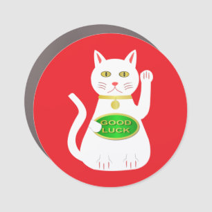 Oriental Lucky Cat Car Magnet