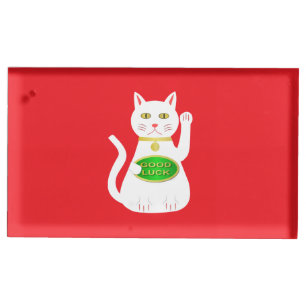 Oriental Lucky Cat Chinese New Year Place Card Holder