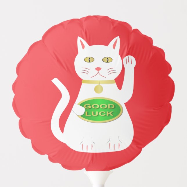 Oriental Lucky Cat Custom Chinese New Year Balloon (Front)