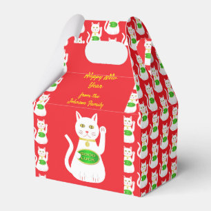Oriental Lucky Cat Custom Chinese New Year Favor Boxes