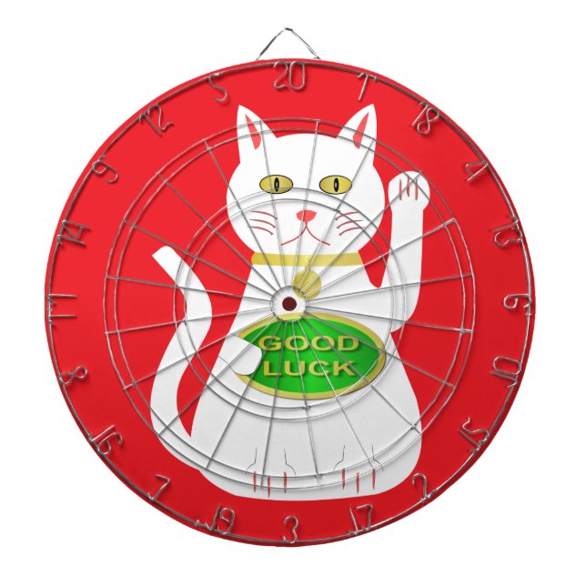 Oriental Lucky Cat Dart Board (Front)