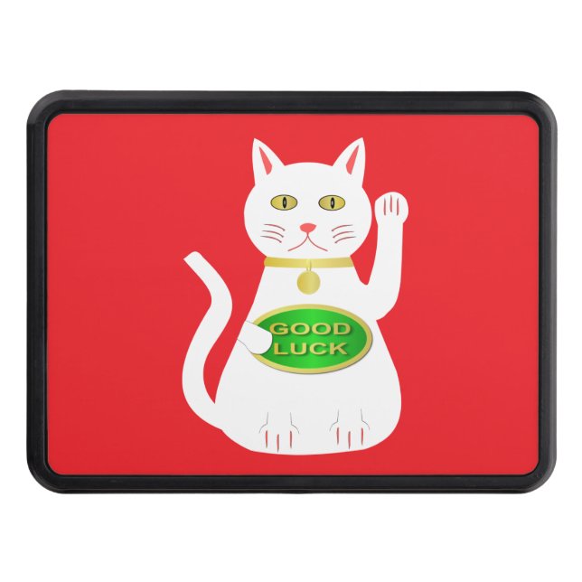 Oriental Lucky Cat Hitch Cover (Front)