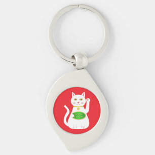 Oriental Lucky Cat Keychain