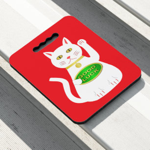Oriental Lucky Cat Seat Cushion