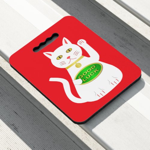 Oriental Lucky Cat Seat Cushion