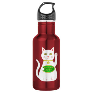 Oriental Lucky Cat Stainless Steel Water Bottle